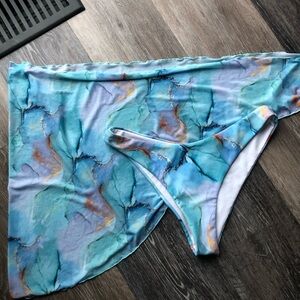 Blue Marble Womens Bikini Set Size Small